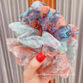 UNIQ custom hair scrunchies organza Small Daisy large intestine hair ring Sparkly sequined mermaid elastic headband Girls hair a